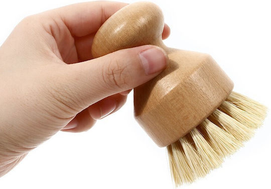 Perie Curățare Vase Flippy Lemn de Bambus 8 X 5 Cm Perie Sisal Maro