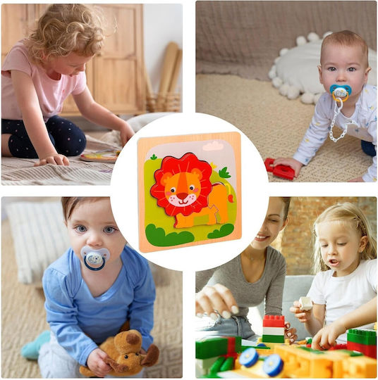 Дървено Детски Пъзел за 3+ години+ Години 3бр