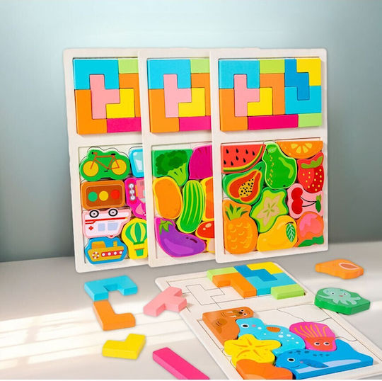 Holz Kinderpuzzle für 3+ Jahre alt+ Jahre 21pcs