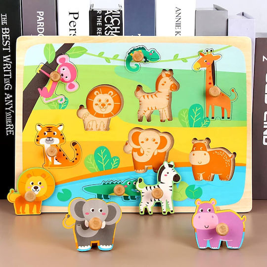 Lemnos Puzzle pentru Copii cu Îmbinări pentru 3++ Ani 9buc