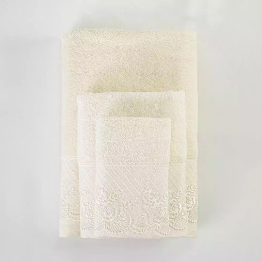 Borea Bath Towels Set 3 pcs Ecru