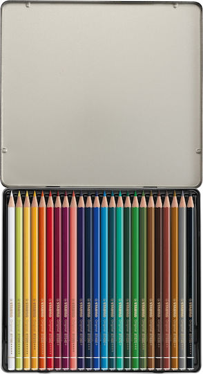 Stabilo Original Metal Set de creioane colorate Acuarelă în cutie 24buc Pachet de 1 ambalaje