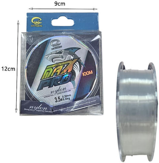 Max Pro 100m Νάιλον Angelschnur – 3.5# 0,30mm 8,6 Kg