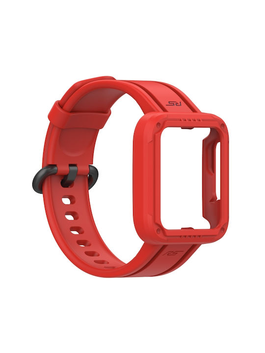 carcasă Curea Silicon Roșu (Mi Watch Lite)