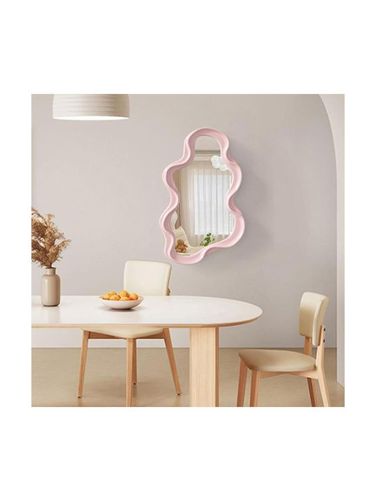 Wall Mirror with Pink Frame 41x26cm 1pcs