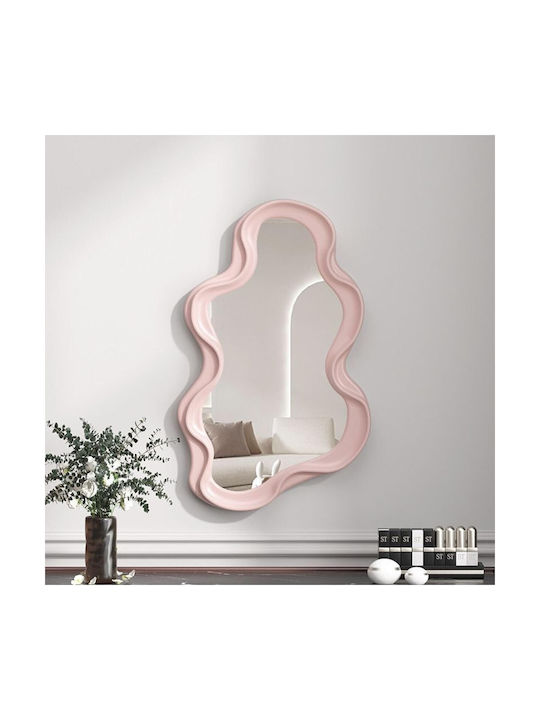 Wall Mirror with Pink Frame 41x26cm 1pcs