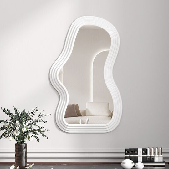 Wall Mirror with White Frame 40.3x26cm 1pcs