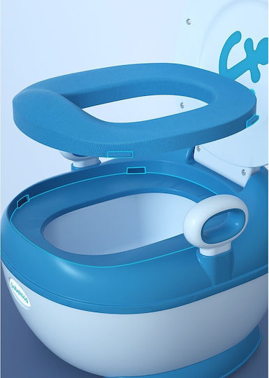 Potty Toilet with Lid Blue