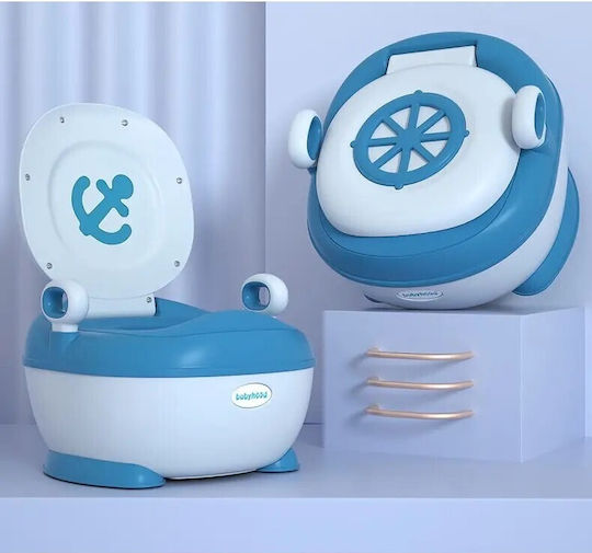 Potty Toilet with Lid Blue