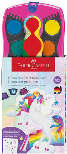 Faber-Castell Unicorn Set of Watercolours Multicolored with Brush 12pcs