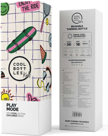 Cool Bottles Παιδικό Παγούρι Ανοξείδωτο 500ml