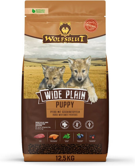 Wolfsblut Wide Plain 12.5kg Dry Food Grain-Free for Puppies with Rabbit, Rabbit and Potatoes