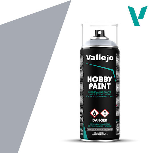 Acrylicos Vallejo Hobby Paint Χρώμα Μοντελισμού σε Spray Silver 400ml