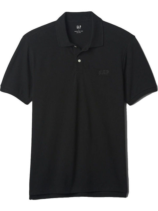 Polo Kurzarmbluse Schwarz