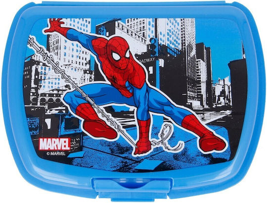 Spiderman Πλαστικό Παιδικό Δοχείο Φαγητού Spiderman Κόκκινο