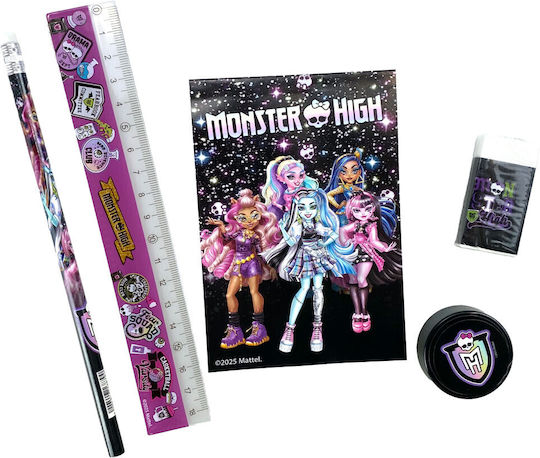 Σετ Σχολικο & Μπλοκακι Σημειωσεων Monster High #350-01755