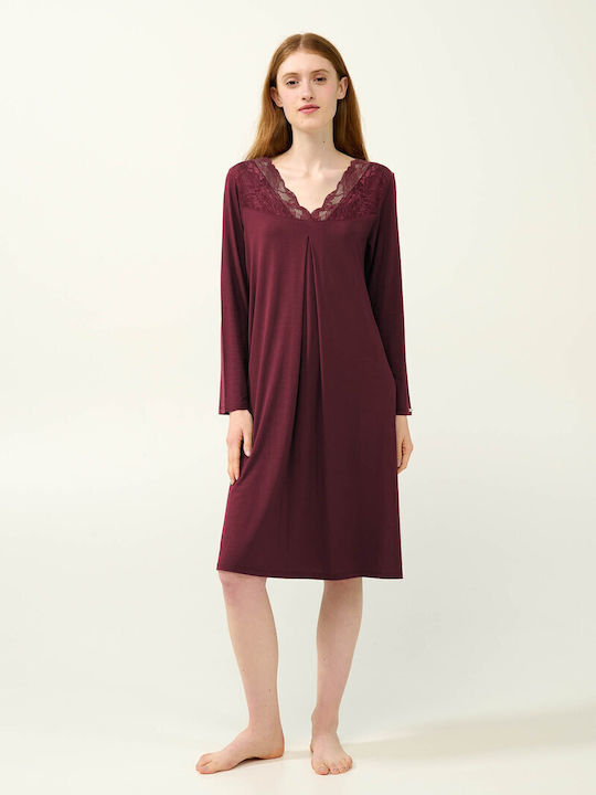Vamp Winter Damen Nachthemd Green Sage