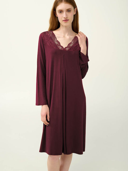 Vamp Winter Damen Nachthemd Green Sage