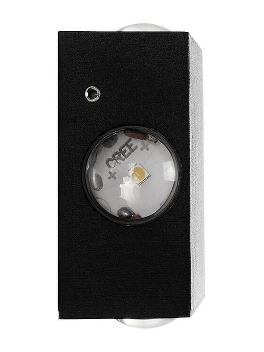 GloboStar Hikari Επιτοίχιο Εξωτερικό Φωτιστικό LED IP65 8W με Θερμό Λευκό Φως 9x4x9εκ.