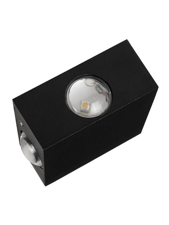 GloboStar Hikari Επιτοίχιο Εξωτερικό Φωτιστικό LED IP65 8W με Θερμό Λευκό Φως 9x4x9εκ.