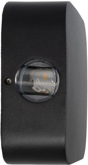 GloboStar Wall-Mounted Outdoor Lighting LED IP65 8W with Warm White Light 13.5x4.5x13.5cm