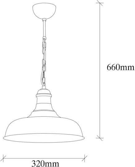 Opviq Berceste Pendant Light Gold with Socket E27 32x32x66cm