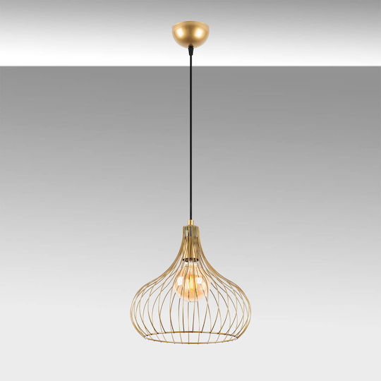Opviq Teldamla Pendant Light Yellow with Socket E27 22x22x120cm