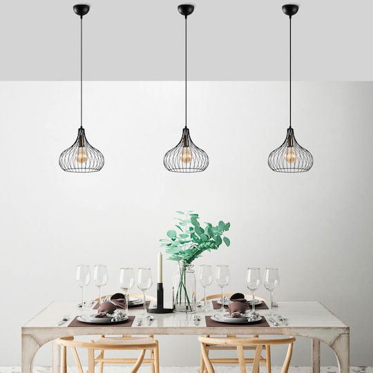 Opviq Teldamla Pendant Light Black with Socket E27 22x22x120cm
