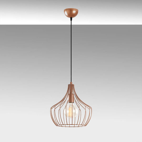 Opviq Mezopotamya Pendant Light Orange with Socket E27 27x27x126cm