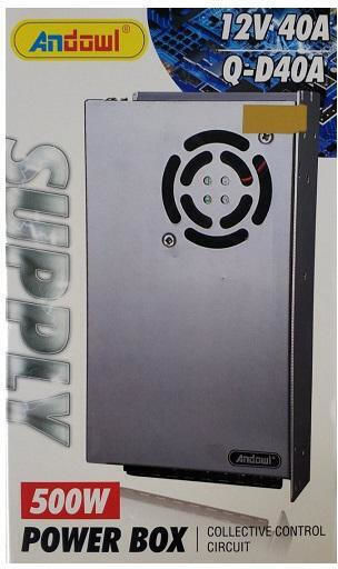 Andowl Qd40a Τροφοδοτικό LED Ισχύος 500W με Τάση Εξόδου 12V