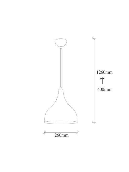Adjustable Pendant Light Copper with Socket E27