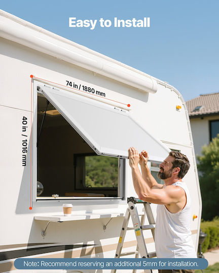 Vevor 188x102 Cm Verkaufsstand Bedienfenster Food Truck Service Markise