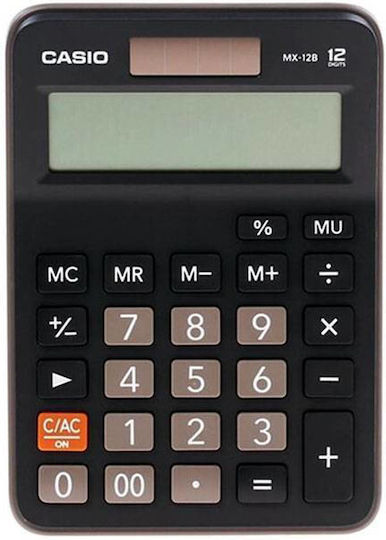 Casio Calculator 12 Digits in Black Color 1pcs