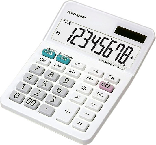 Sharp EL-310WB Αριθμομηχανή 12 Ψηφίων σε Λευκό Χρώμα
