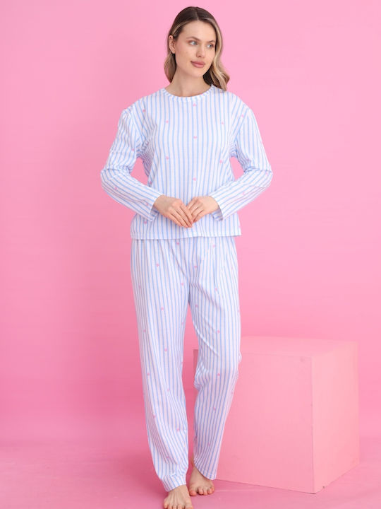 Siyah Inci Set Pijamale pentru Femei Light Blue Siyah Inci Set Pijamale pentru Femei Light Blue