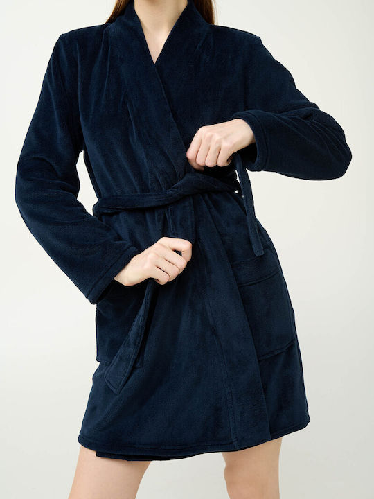 Vamp Winter Women's Fleece Robe Blue