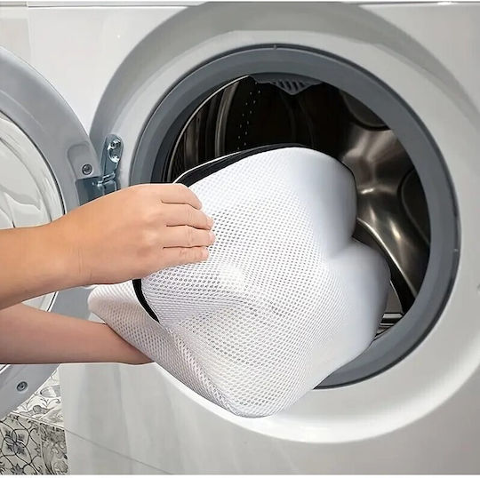 Flippy Sac Pentru Spălare și Uscare Pantofi Compatibil cu Mașina de Spălat Material Durabil 42 x 24 x 24 cm Alb