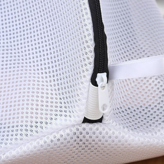 Flippy Sac Pentru Spălare și Uscare Pantofi Compatibil cu Mașina de Spălat Material Durabil 42 x 24 x 24 cm Alb