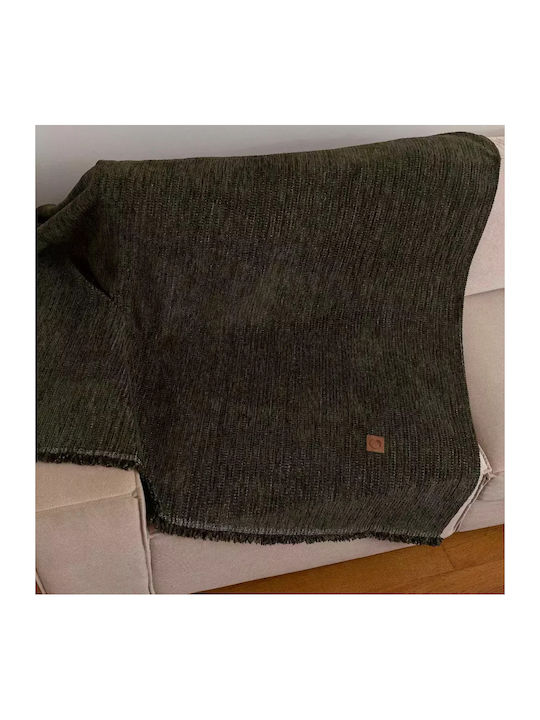 Borea Velvet Three-Seater Sofa Throw Velvet 180x300cm Camel 032431188077