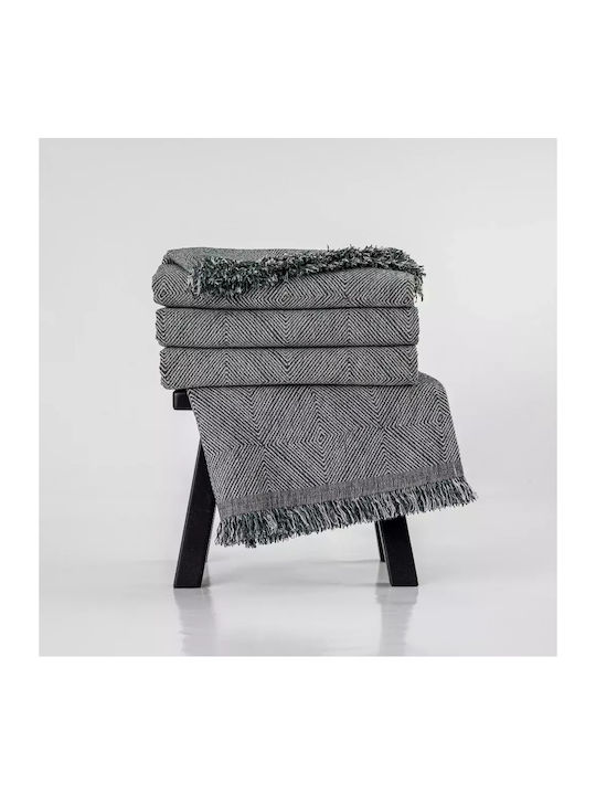 Borea Bari Dreisitzer-Sofa Wurf Chenille 180x300cm Grau