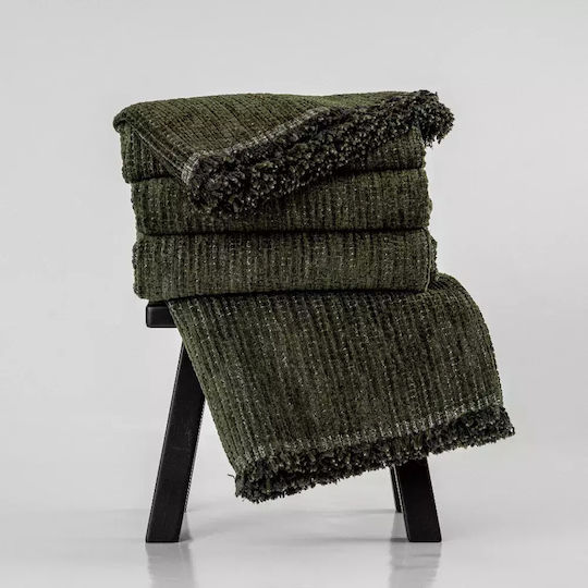 Borea Velvet Ριχτάρι Διθέσιου Καναπέ Βελουτέ 180x250εκ. Κάμελ
