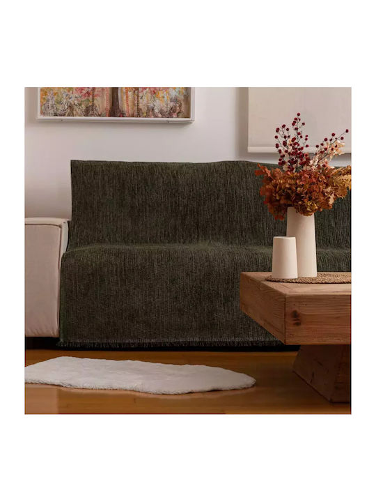 Borea Velvet Three-Seater Sofa Throw Velvet 180x300cm Camel 032431188077