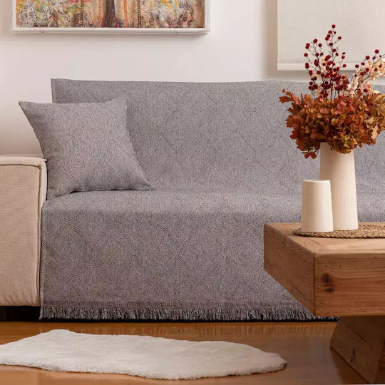 Borea Bari Ριχτάρι Πολυθρόνας Chenille 180x180εκ. Εκρού 032425058069
