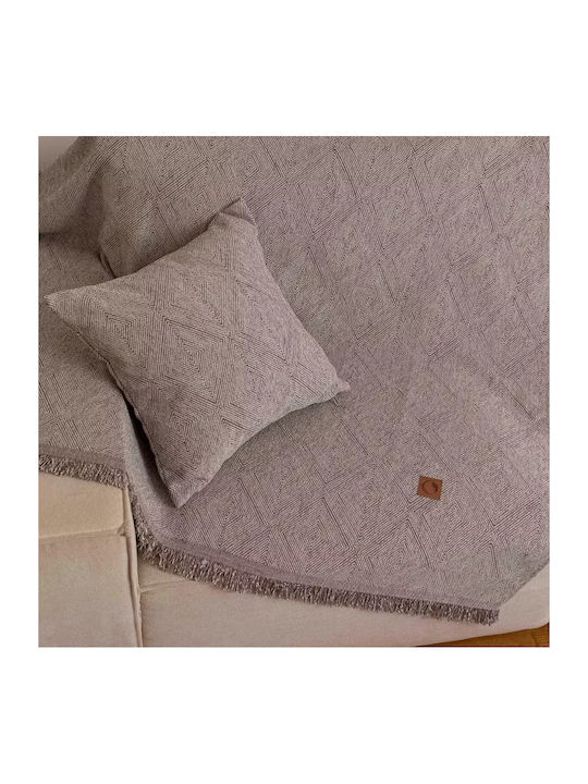 Borea Bari Dreisitzer-Sofa Wurf Chenille 180x300cm Grau