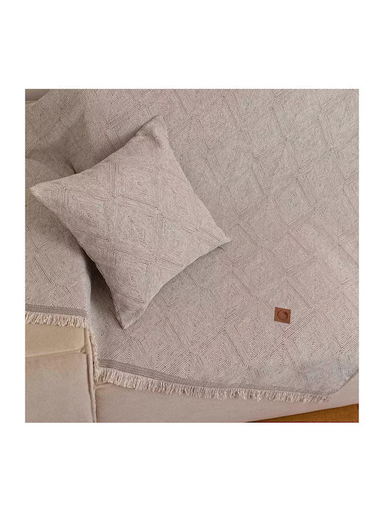 Borea Bari Ριχτάρι Πολυθρόνας Chenille 180x180εκ. Γκρι 032425052069