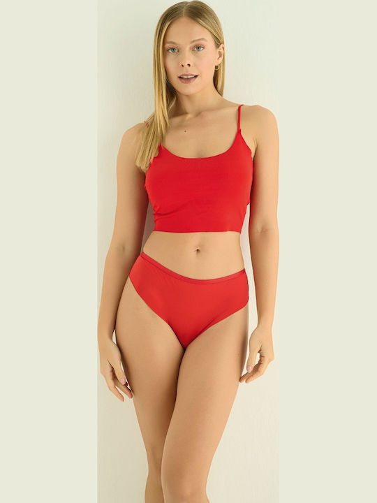 Unterwäsche Damen Brasilien Nahtlos Red