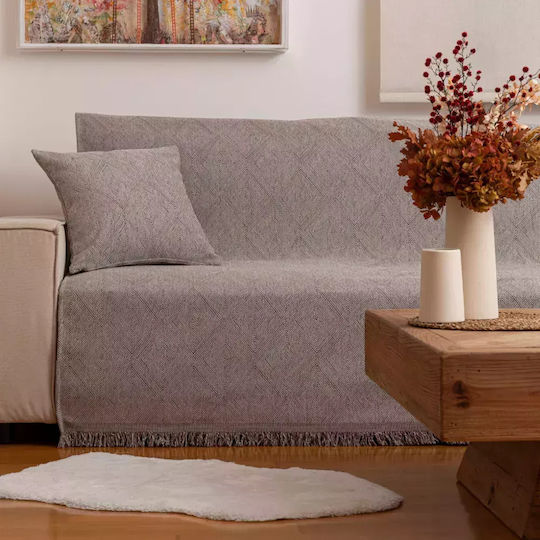 Borea Bari Ριχτάρι Πολυθρόνας Chenille 180x180εκ. Μπορντώ 032425101069