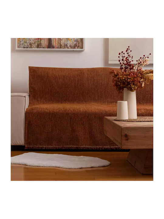 Borea Velvet Four-Seater Sofa Throw Velvet 180x350cm Camel