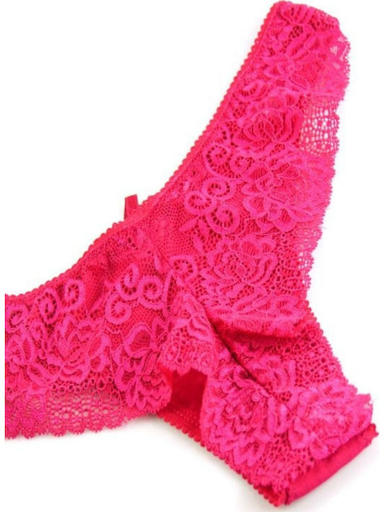 Femeie Slip cu Dantelă Fuchsia
