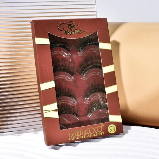Set 4 Pairs False Eyelashes Kevin Coco Size 2